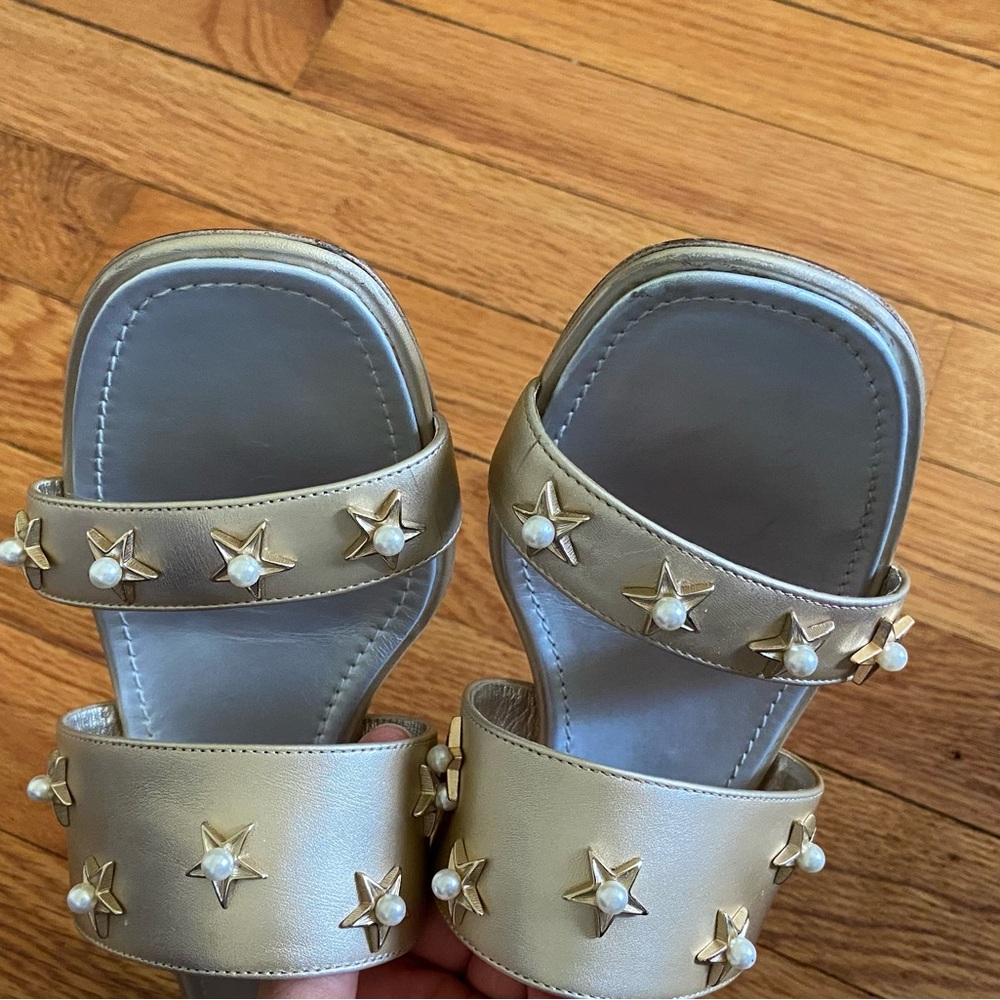 Chanel Gold Star Embellished Sandals - Picture 5 of 8